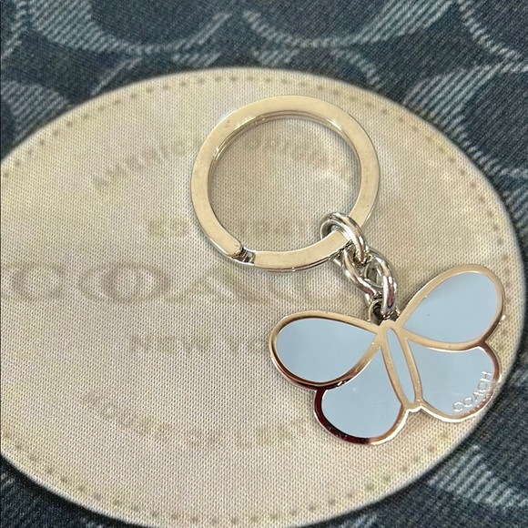Coach Blue and Silver Butterfly Key & Card Holder - Picture 1 of 4